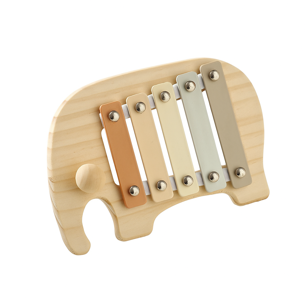 Xylofon I Trä Elefant Formad